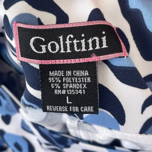 Golftini Navy/white Cheetah Print Golf Skirt Size Large NWT - Picture 2 of 6